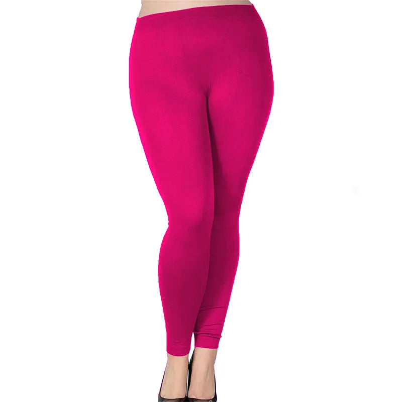 Plus Size High-Waist Seamless Stretch Leggings - Women's Everyday Performance Bottoms