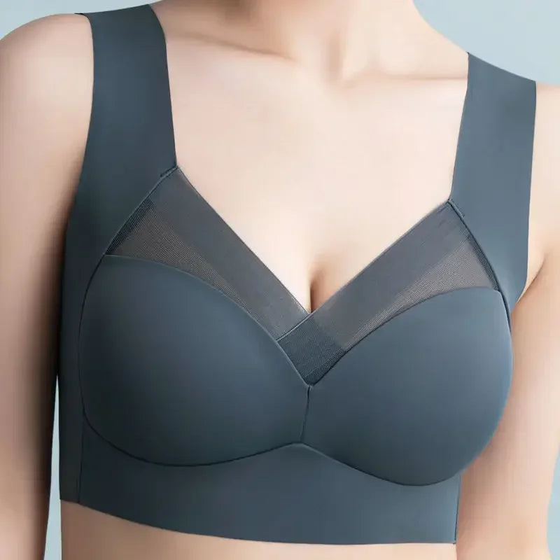 Plus Size Seamless Padded Sports Bra - Women's Yoga & Gym Support Top
