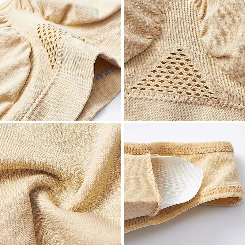 Plus Size Seamless Wire-Free Sports Bra - Breathable Mesh Comfort