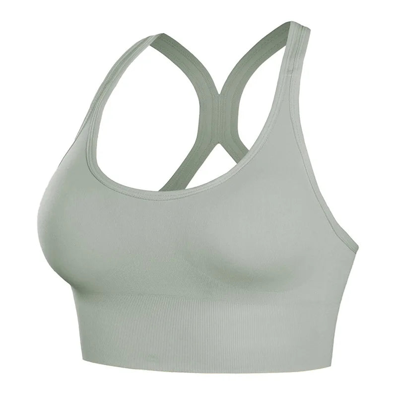 Seamless Shock-Absorbing Quick-Dry Sports Bra - Women's Yoga & Gym Support Top