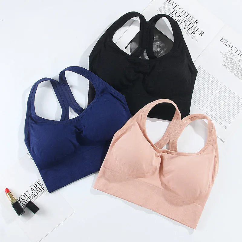 Seamless Shock-Absorbing Quick-Dry Sports Bra - Women's Yoga & Gym Support Top