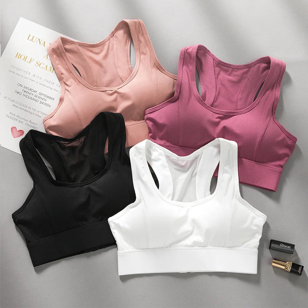 Plus Size Breathable Padded Sports Bra - Women's Yoga & Gym Support Top