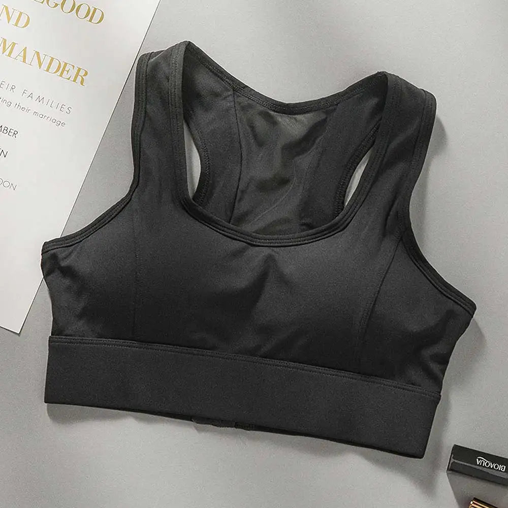 Plus Size Breathable Padded Sports Bra - Women's Yoga & Gym Support Top