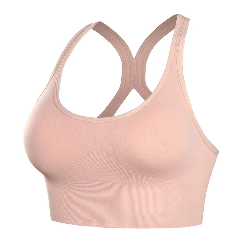Seamless Shock-Absorbing Quick-Dry Sports Bra - Women's Yoga & Gym Support Top
