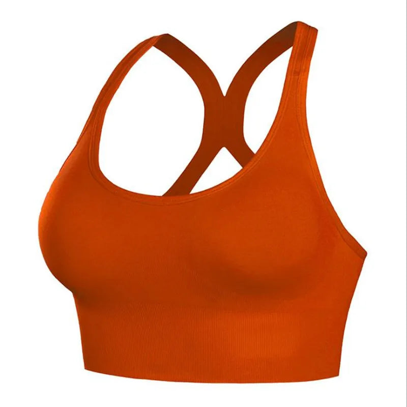 Seamless Shock-Absorbing Quick-Dry Sports Bra - Women's Yoga & Gym Support Top