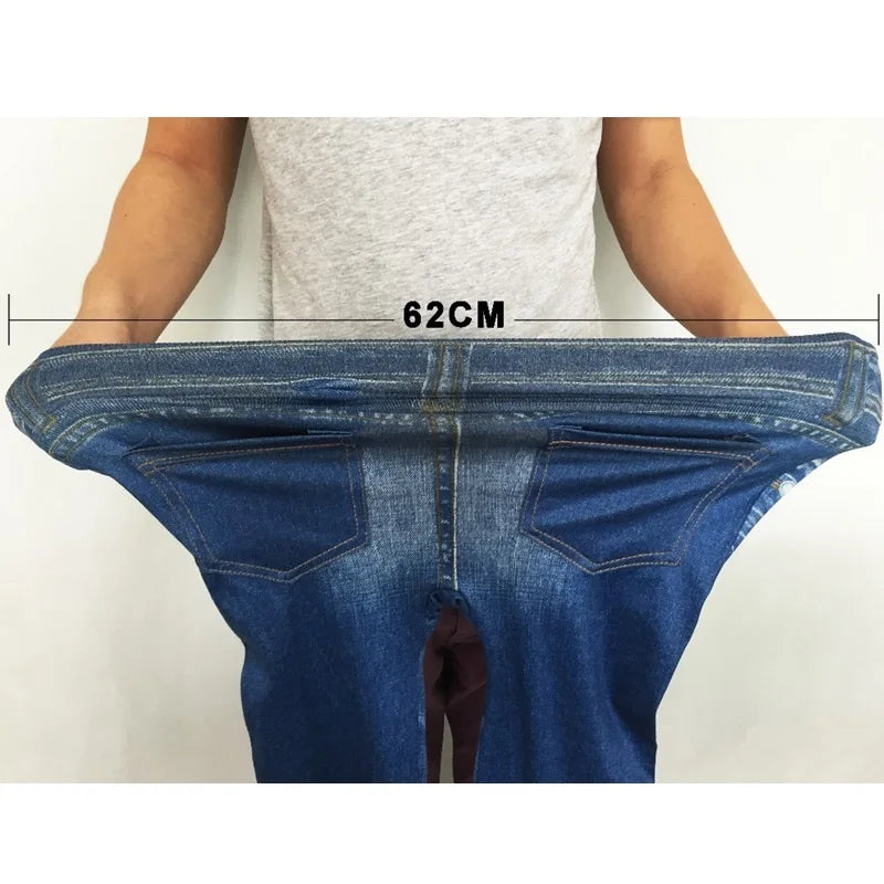 Plus Size Faux Denim Jeggings - Women's Everyday Performance Bottoms