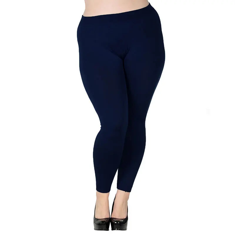 Plus Size High-Waist Seamless Stretch Leggings - Women's Everyday Performance Bottoms
