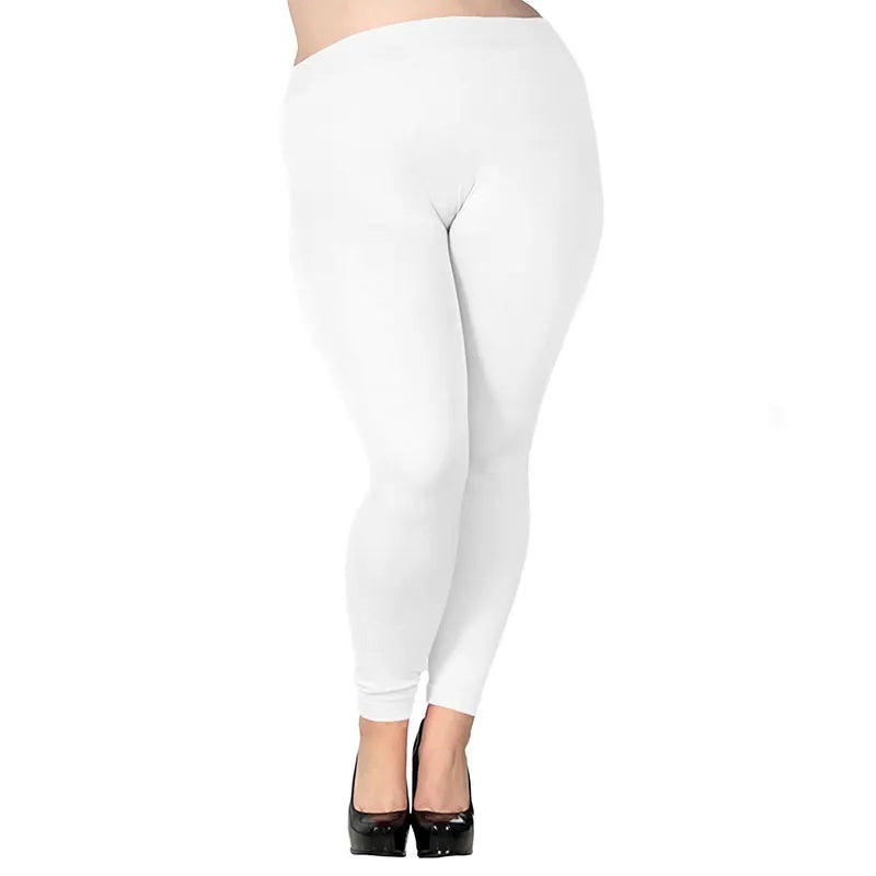 Plus Size High-Waist Seamless Stretch Leggings - Women's Everyday Performance Bottoms