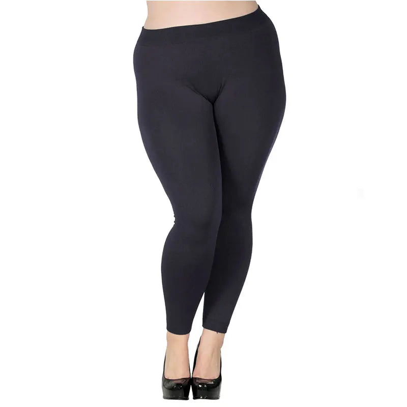 Plus Size High-Waist Seamless Stretch Leggings - Women's Everyday Performance Bottoms