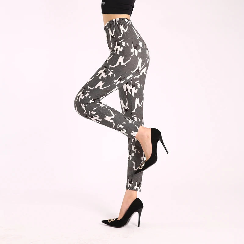 Diamond Check High-Waist Leggings - Push-Up Stretch Ankle Fit