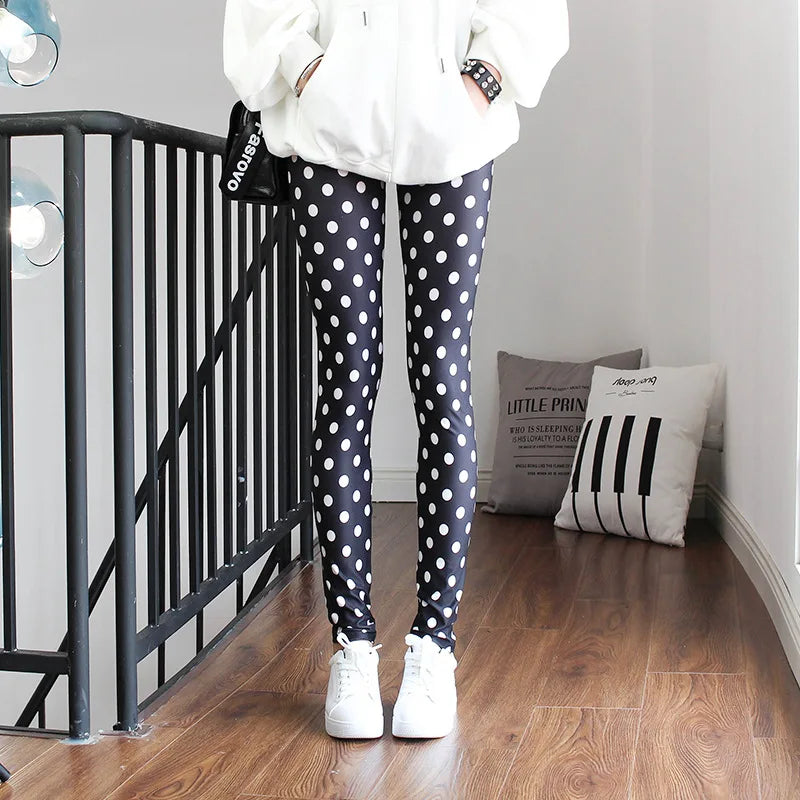 Colorful Street Print Leggings - High-Stretch One-Size Comfort