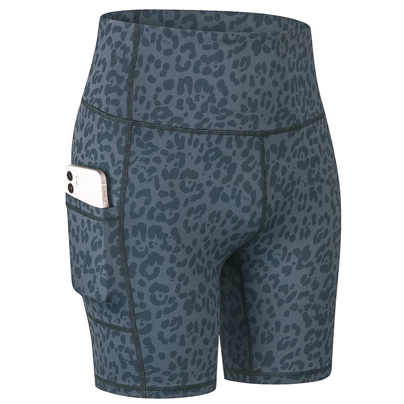 High-Waist Pocket Workout Shorts - Women's Gym & Running Activewear