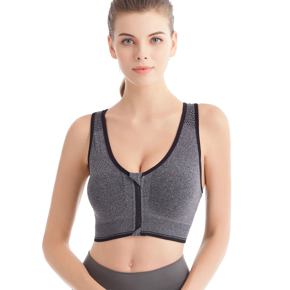 Plus Size Padded Sports Bra - Women's Workout Crop Top