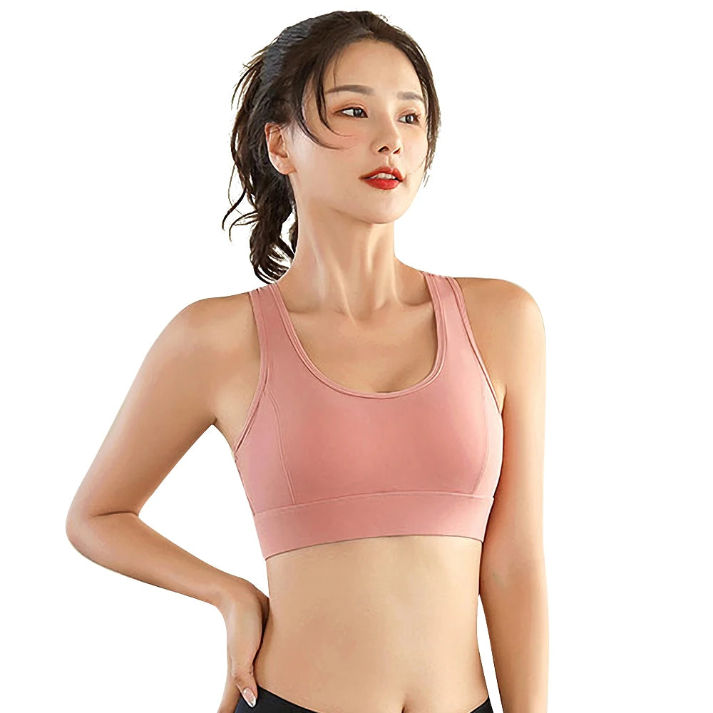 Plus Size Breathable Padded Sports Bra - Women's Yoga & Gym Support Top