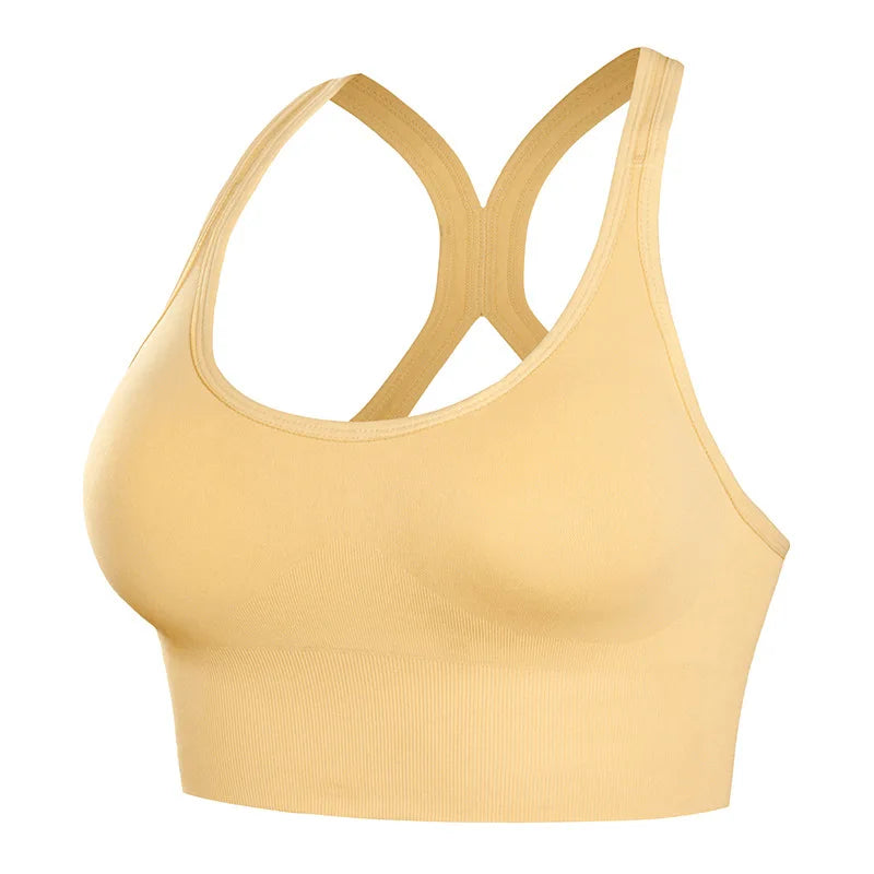 Seamless Shock-Absorbing Quick-Dry Sports Bra - Women's Yoga & Gym Support Top