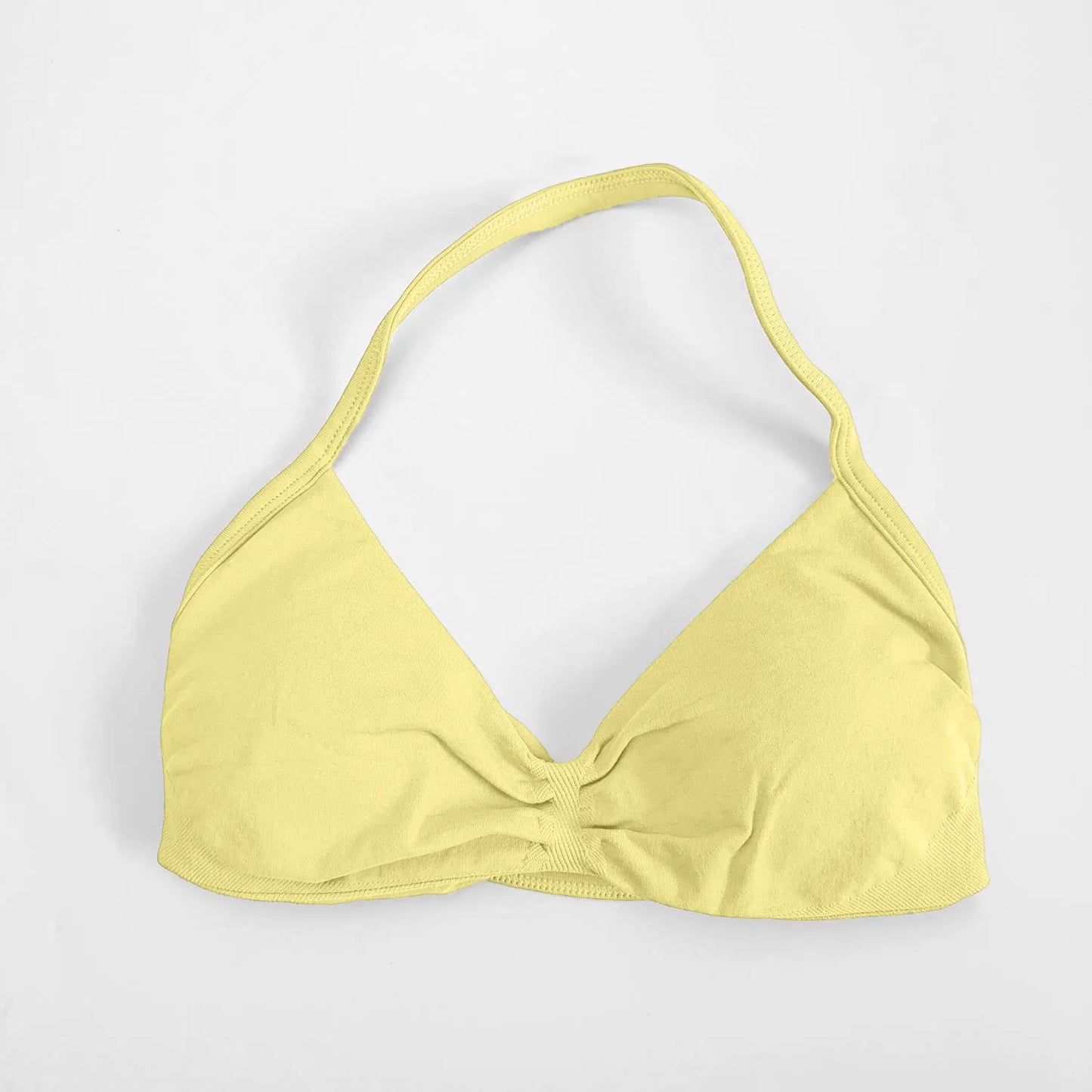 Halter Strappy Seamless Sports Bra - Women's Yoga & Gym Support Top