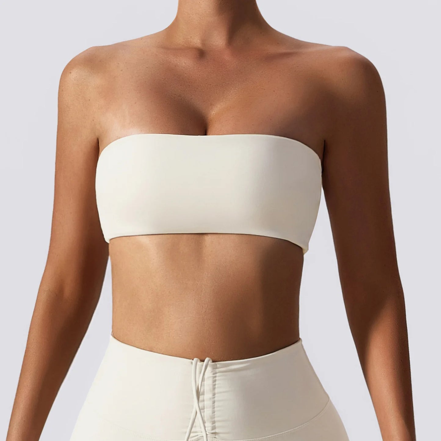 Quick-Dry Strapless Sports Bra - Women's Yoga & Gym Support Top