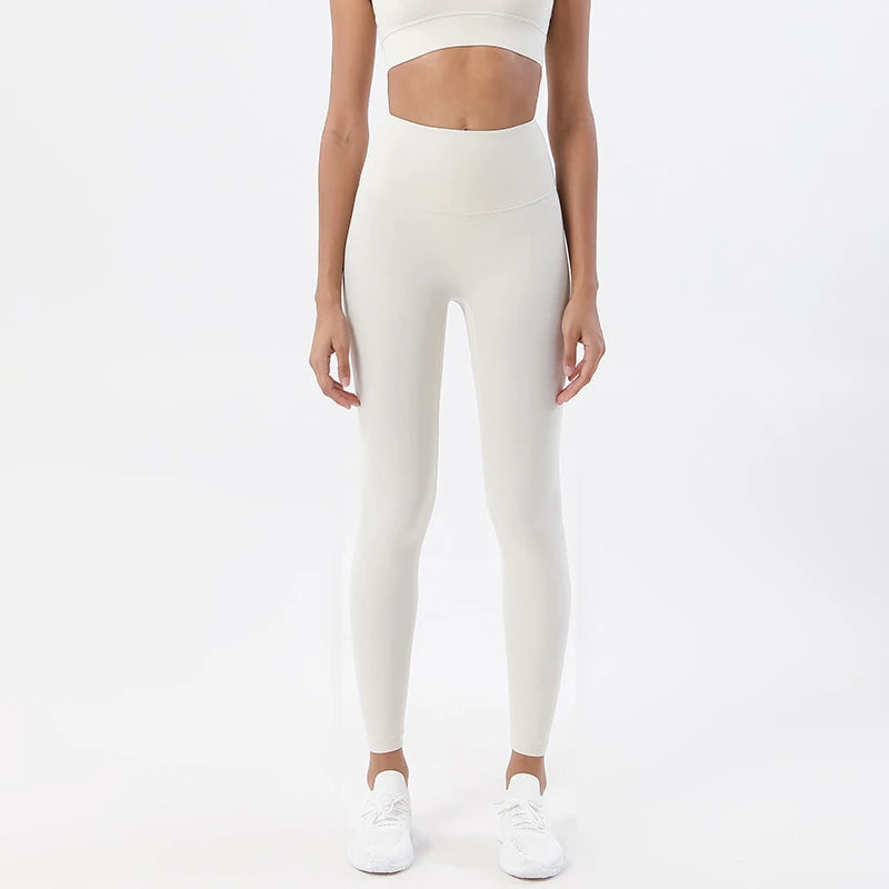 SOISOU Nylon High-Waist Leggings - Breathable No T-Line Workout Tights