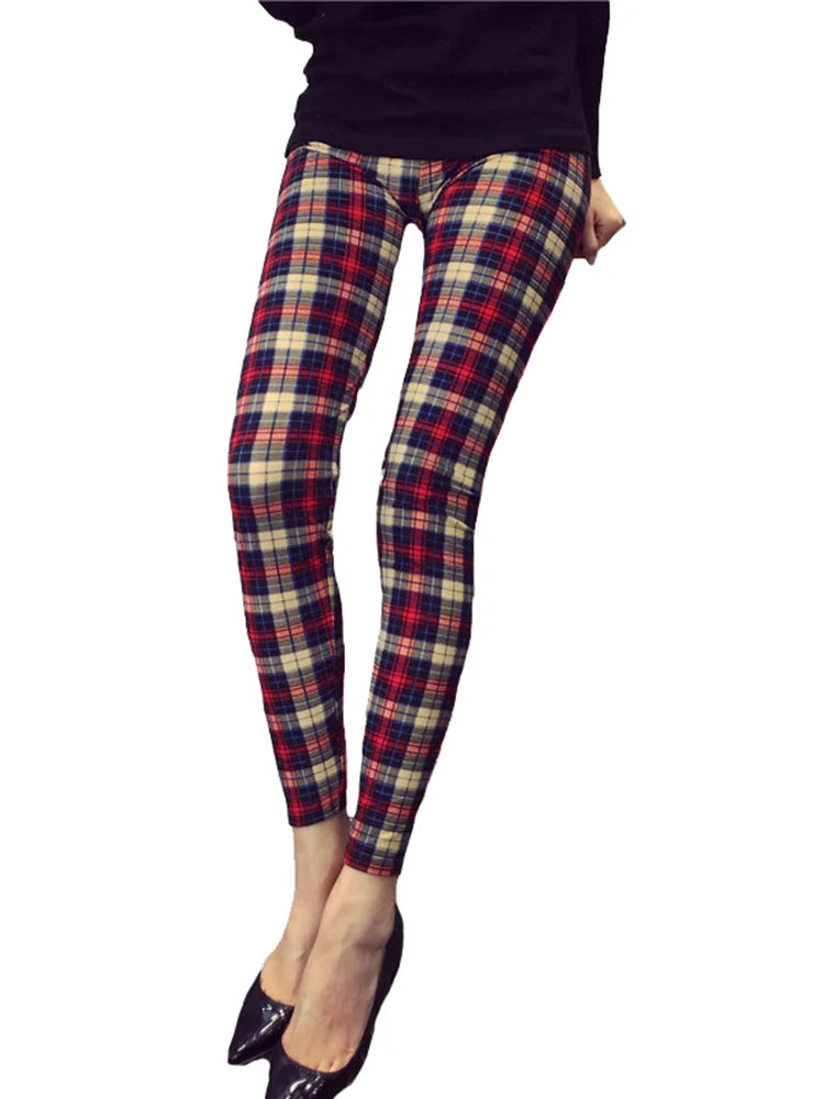 Graffiti Floral Print Ankle Leggings - Elastic Streetwear Fit