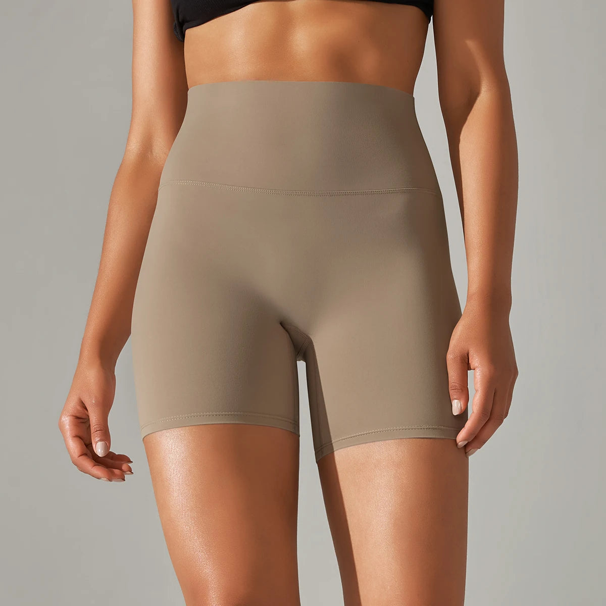 High-Waist Biker Shorts - Women's Gym & Running Activewear