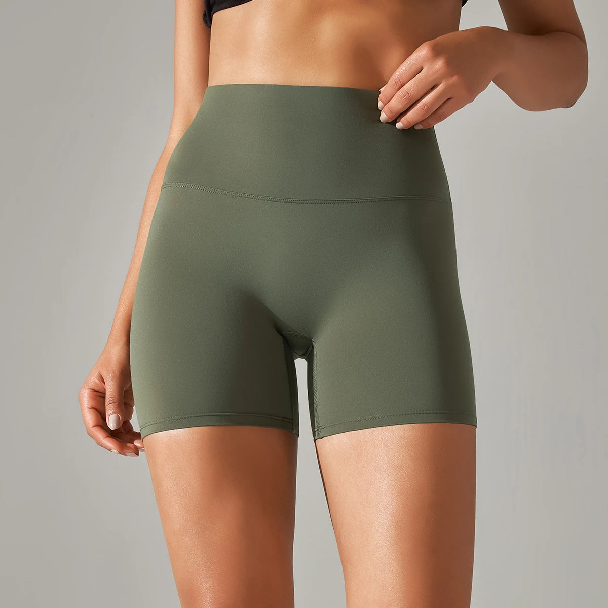 High-Waist Biker Shorts - Women's Gym & Running Activewear