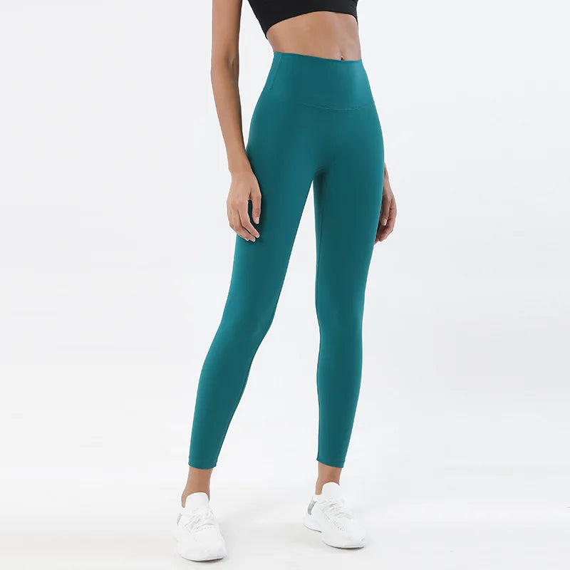 SOISOU Nylon High-Waist Leggings - Breathable No T-Line Workout Tights