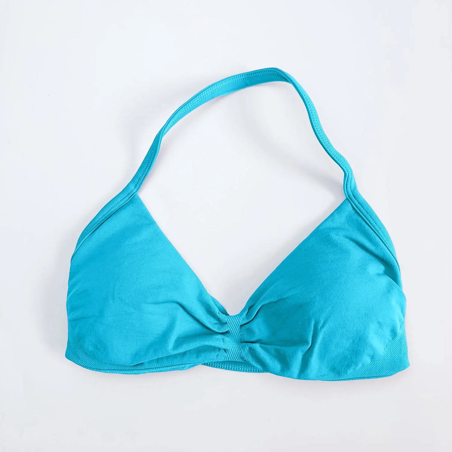 Halter Strappy Seamless Sports Bra - Women's Yoga & Gym Support Top