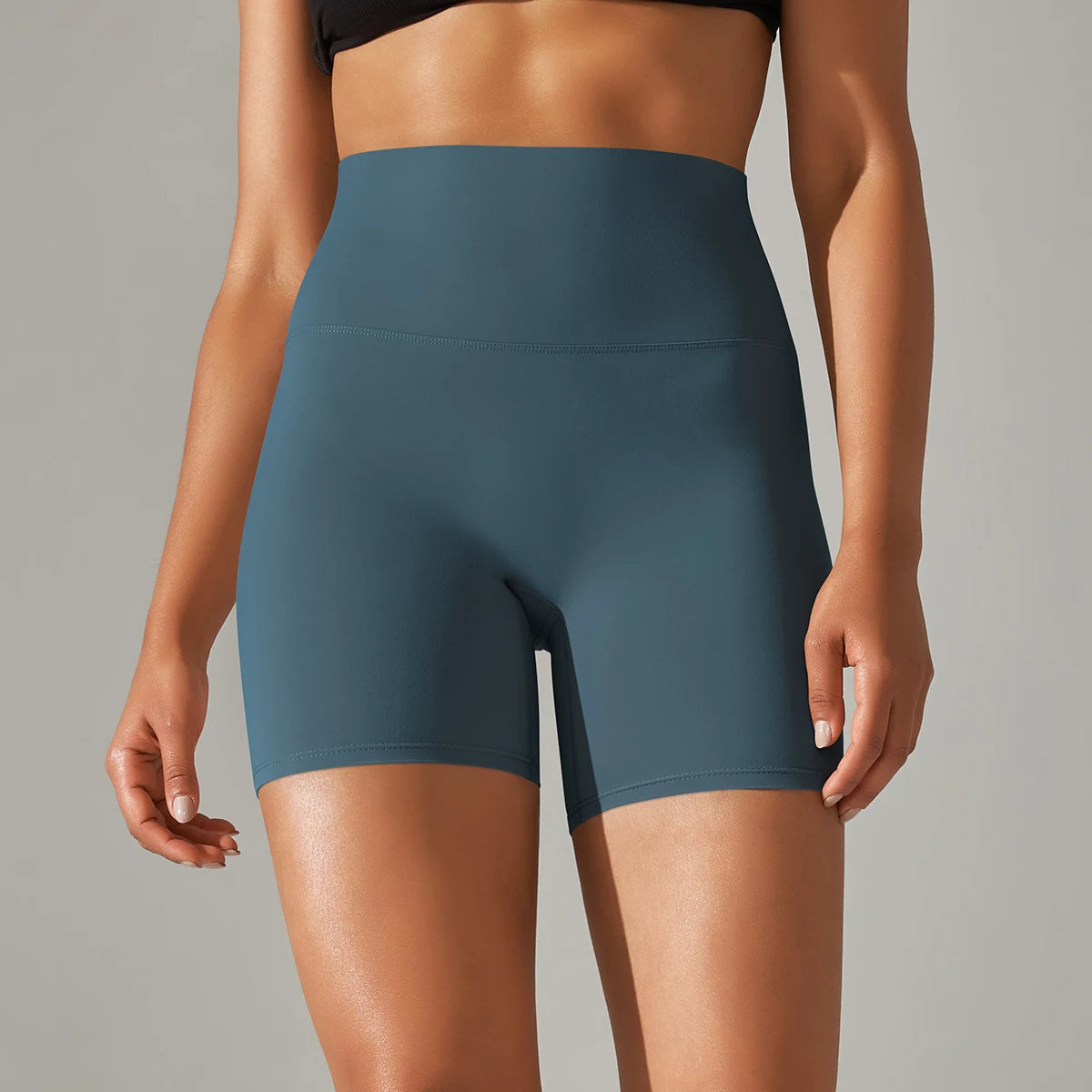 High-Waist Biker Shorts - Women's Gym & Running Activewear