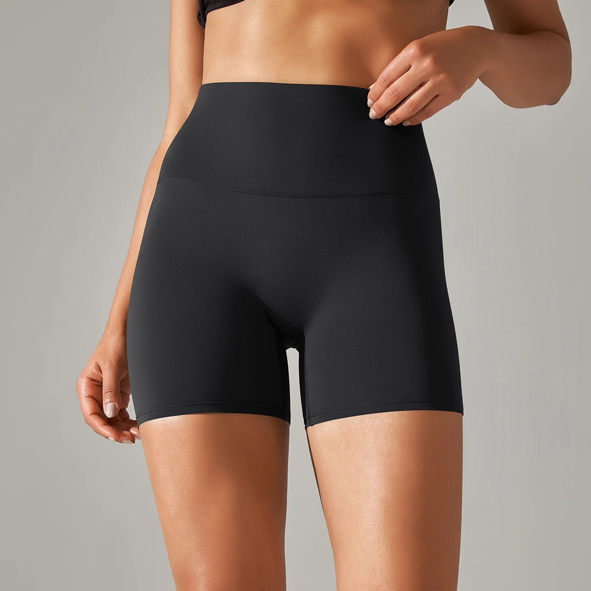 High-Waist Biker Shorts - Women's Gym & Running Activewear