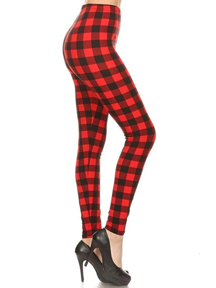 Graffiti Floral Print Ankle Leggings - Elastic Streetwear Fit