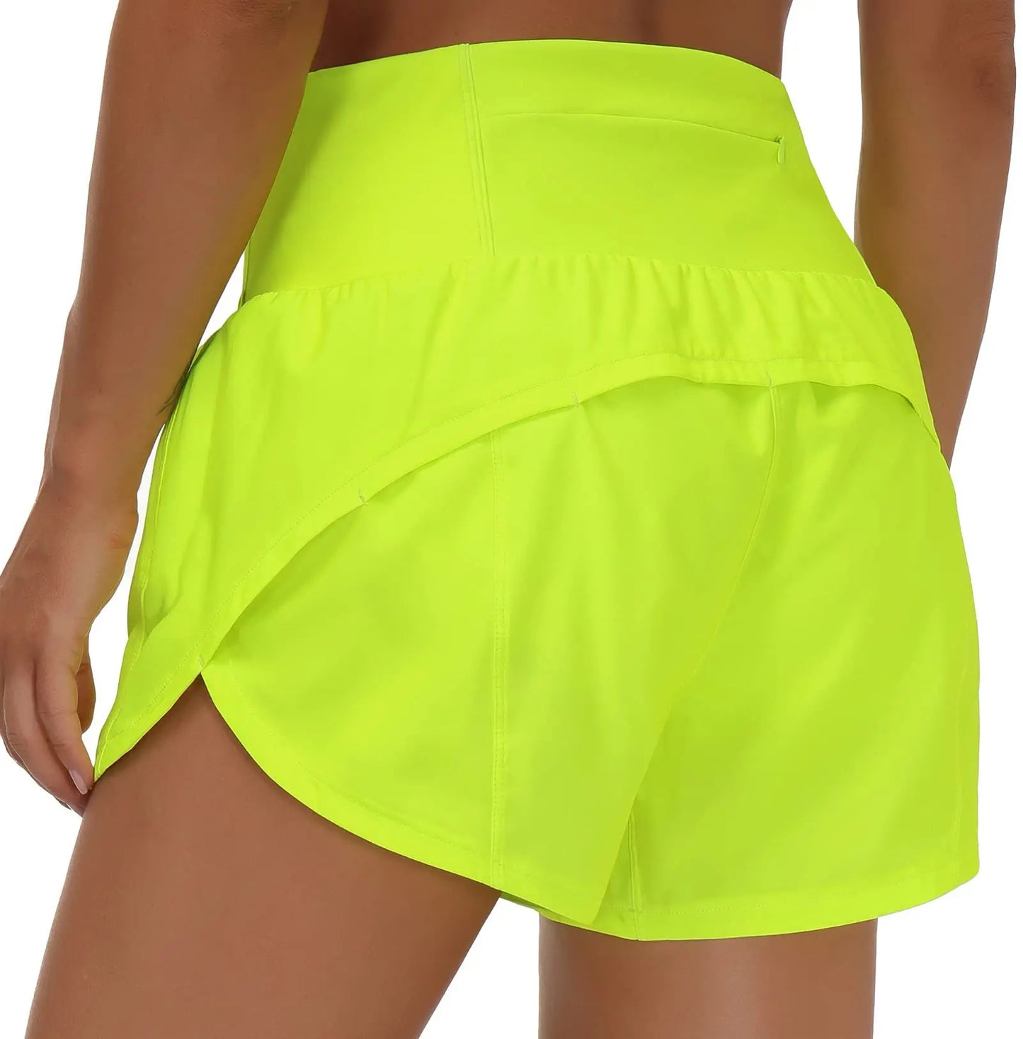 High-Waist Pocket Biker Shorts - Women's Gym & Running Activewear