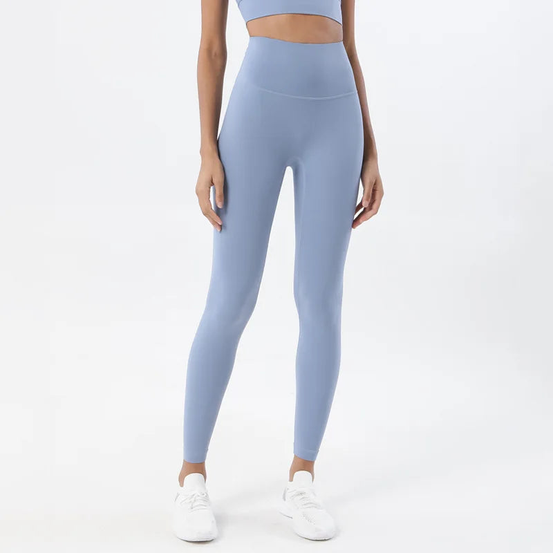 SOISOU Nylon High-Waist Leggings - Breathable No T-Line Workout Tights