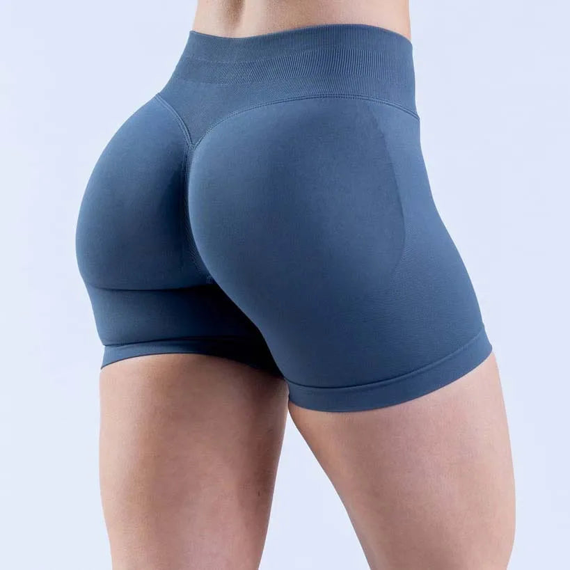 Seamless High-Waist Scrunch Biker Shorts - Women's Gym & Running Activewear