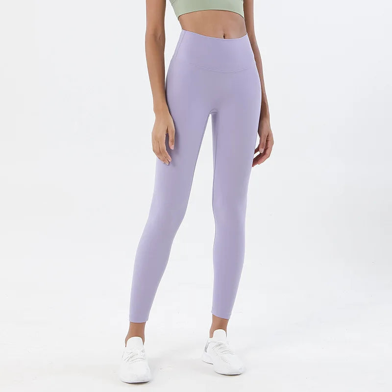 SOISOU Nylon High-Waist Leggings - Breathable No T-Line Workout Tights