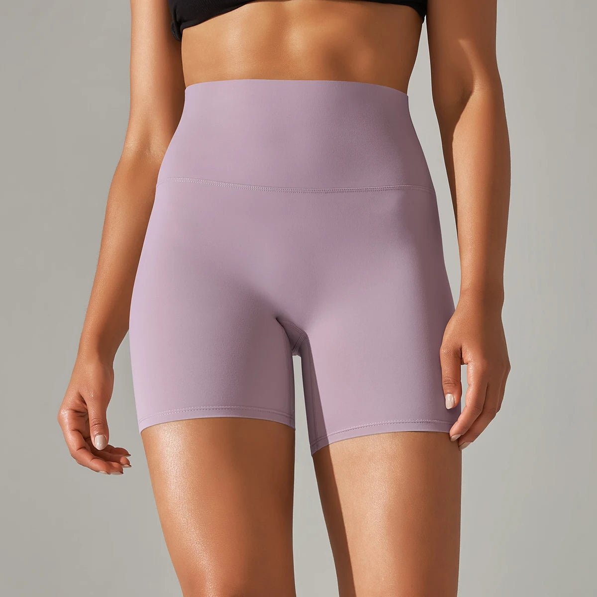 High-Waist Biker Shorts - Women's Gym & Running Activewear