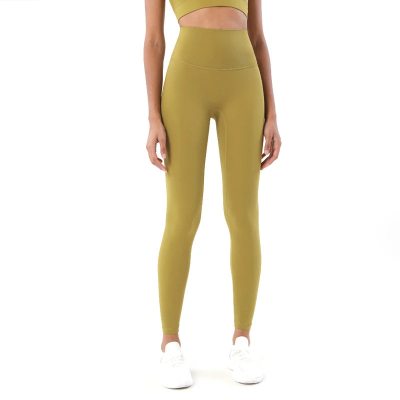 SOISOU Nylon High-Waist Leggings - Breathable No T-Line Workout Tights