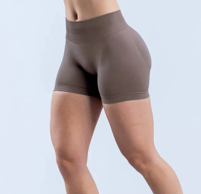 Seamless High-Waist Scrunch Biker Shorts - Women's Gym & Running Activewear