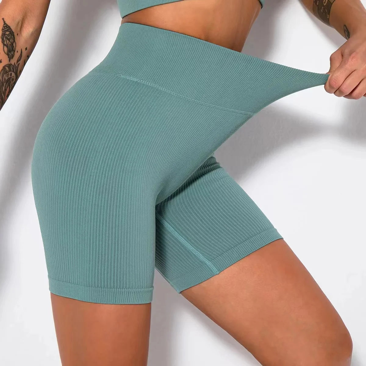 Seamless High-Waist Biker Shorts - Women's Gym & Running Activewear