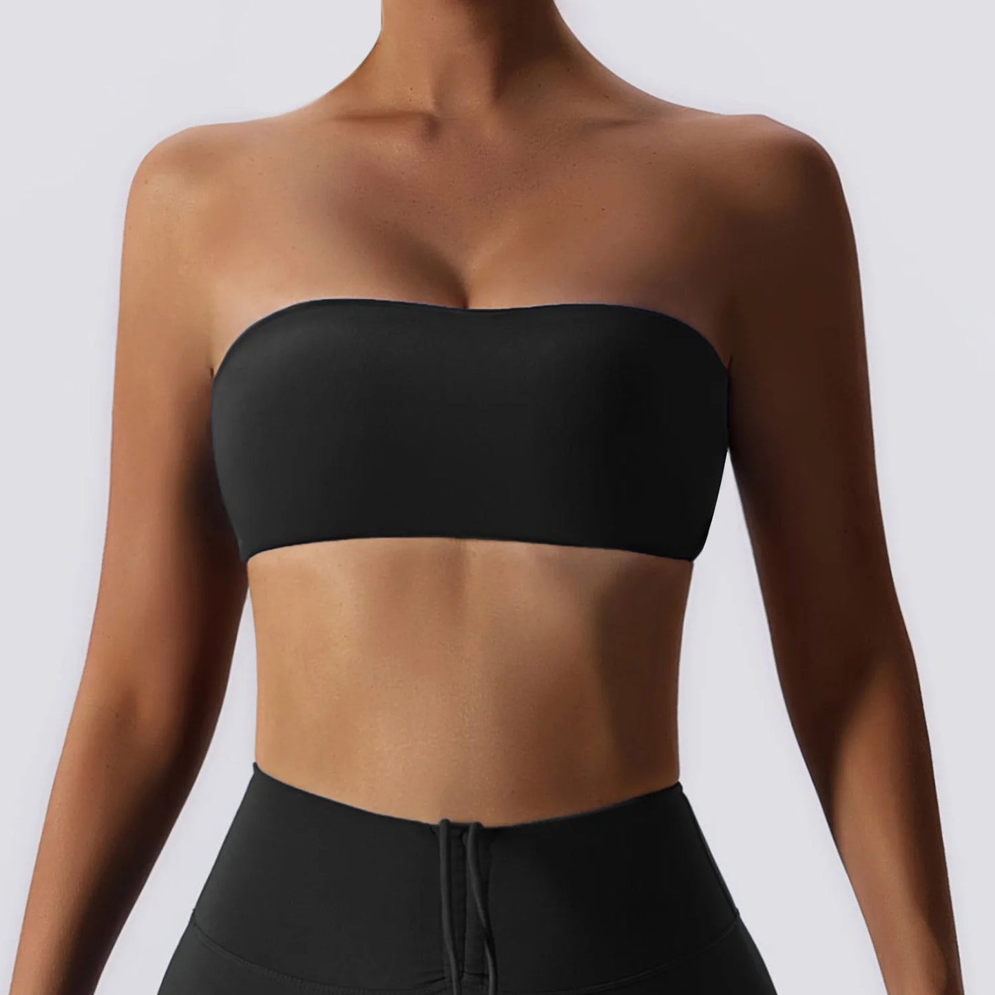Quick-Dry Strapless Sports Bra - Women's Yoga & Gym Support Top