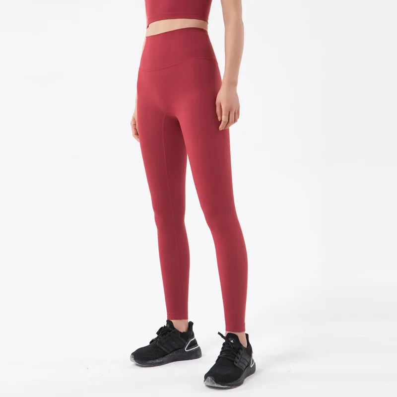 SOISOU Nylon High-Waist Leggings - Breathable No T-Line Workout Tights