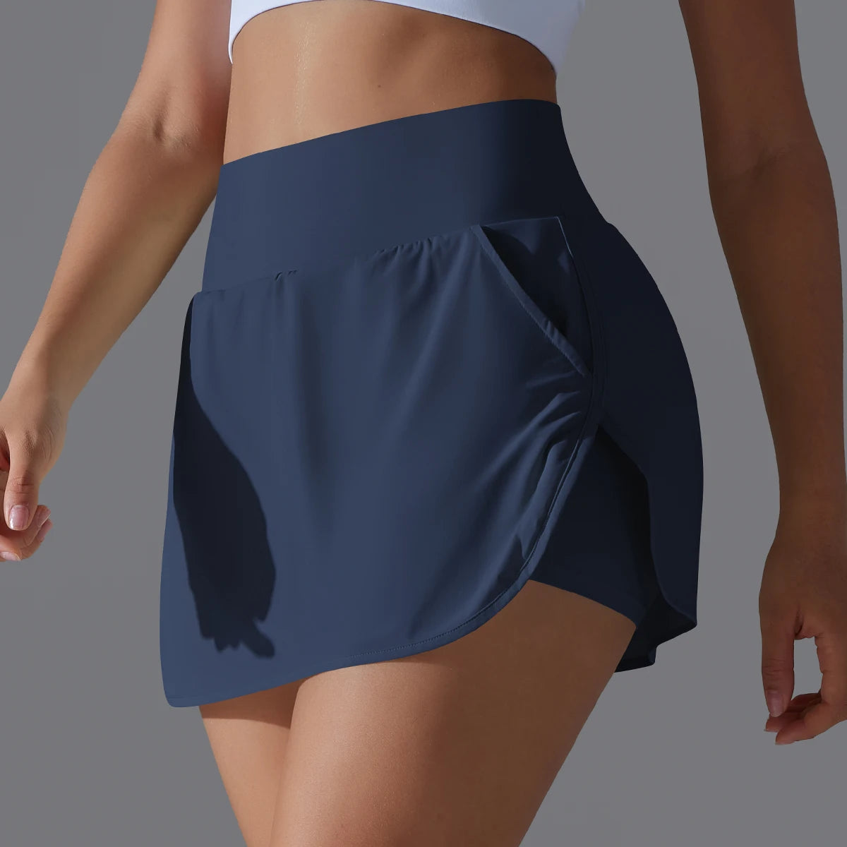 High-Waist Tennis Skort - Women's Gym & Running Activewear