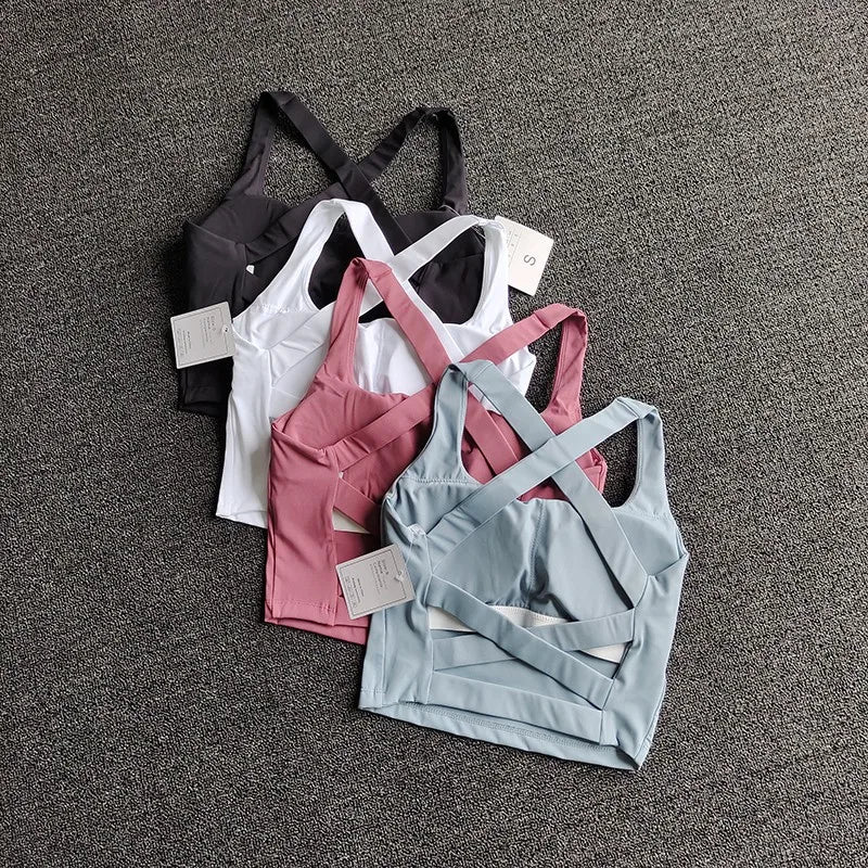 Breathable Push-Up Yoga Sports Bra for Women - Running & Gym Support