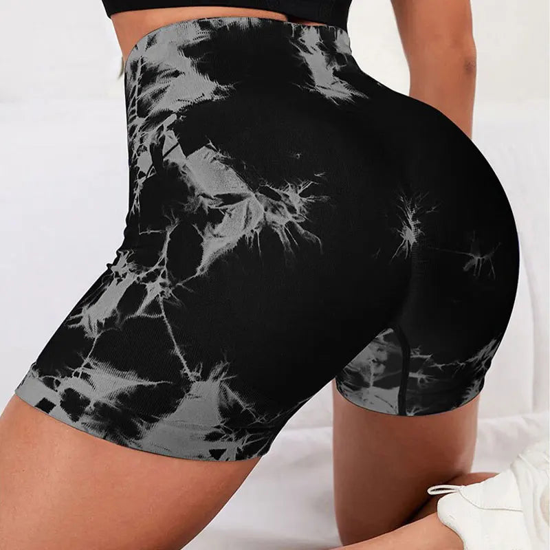 Seamless High-Waist Quick-Dry Workout Shorts - Women's Gym & Running Activewear