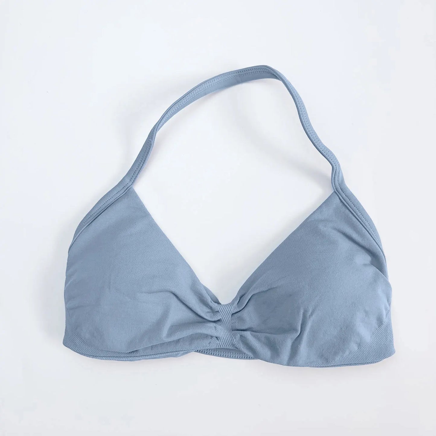Halter Strappy Seamless Sports Bra - Women's Yoga & Gym Support Top