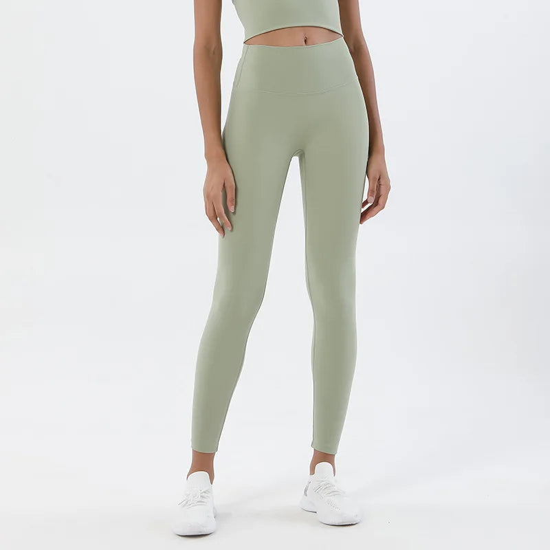 SOISOU Nylon High-Waist Leggings - Breathable No T-Line Workout Tights