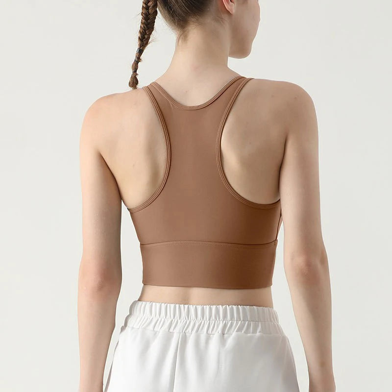 Breathable Padded Sports Bra - Women's Yoga & Gym Support Top