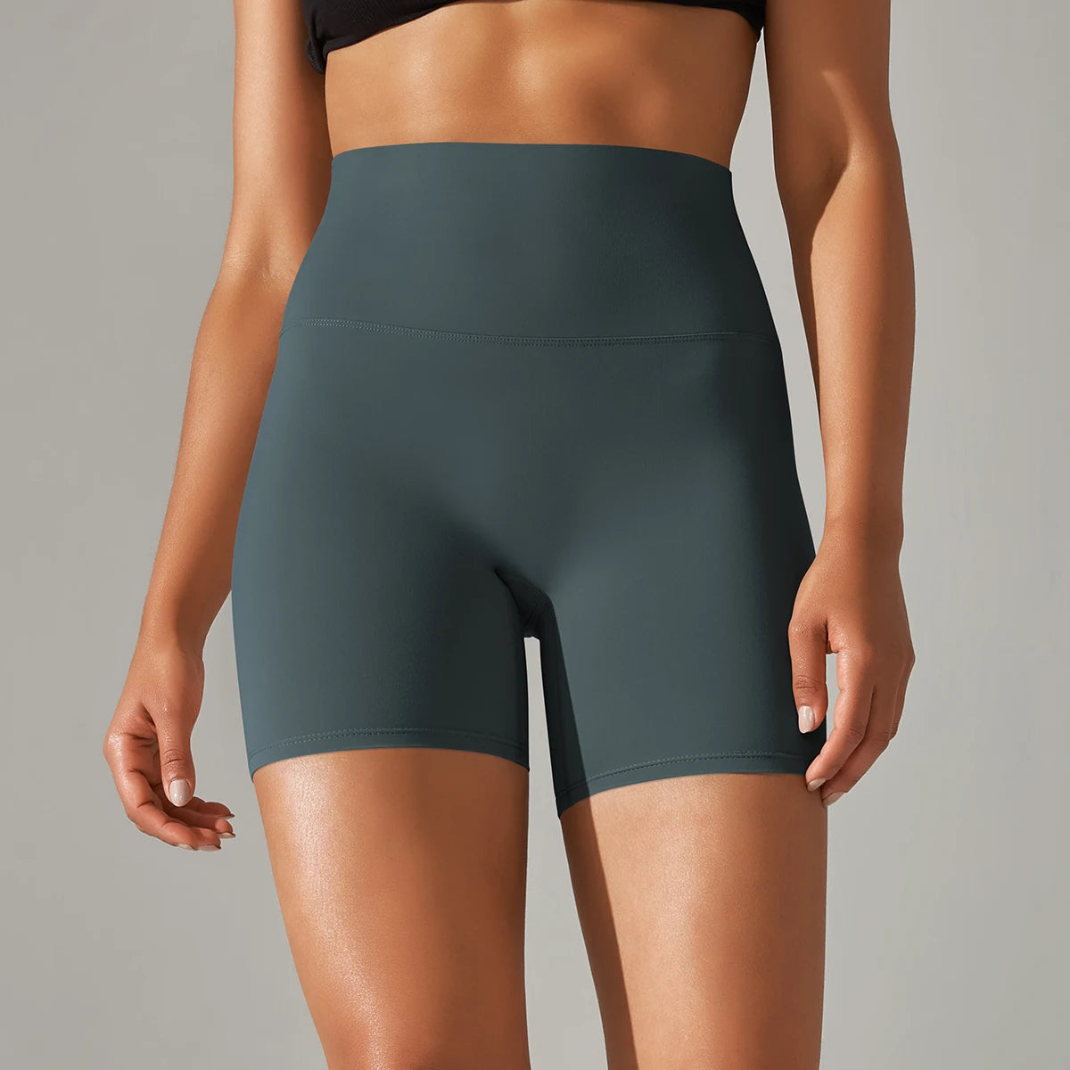 High-Waist Biker Shorts - Women's Gym & Running Activewear