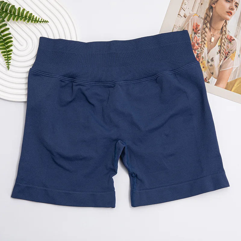 Seamless High-Waist Scrunch Biker Shorts - Women's Gym & Running Activewear