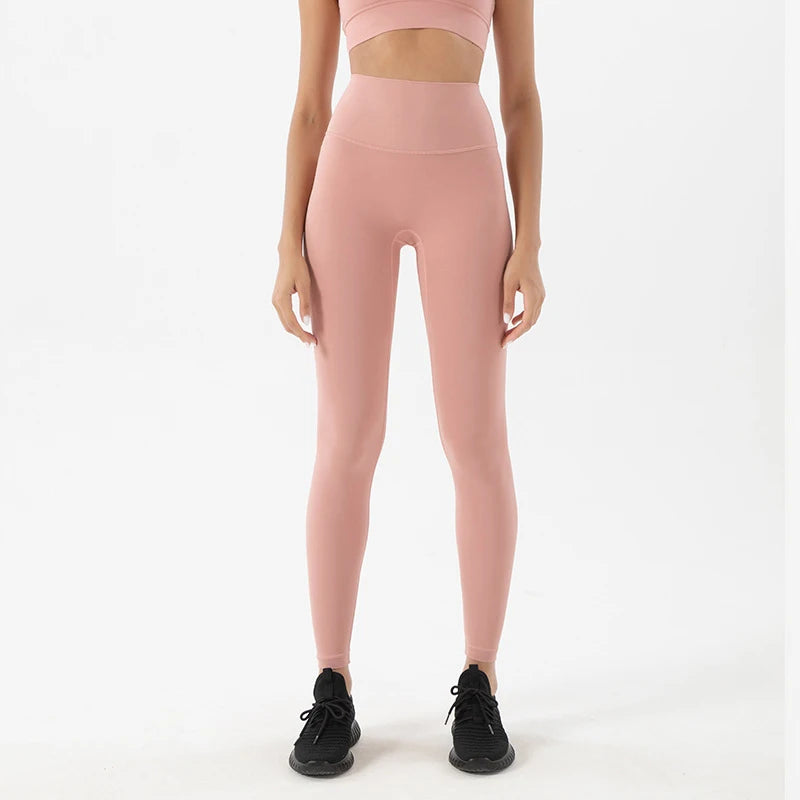 SOISOU Nylon High-Waist Leggings - Breathable No T-Line Workout Tights