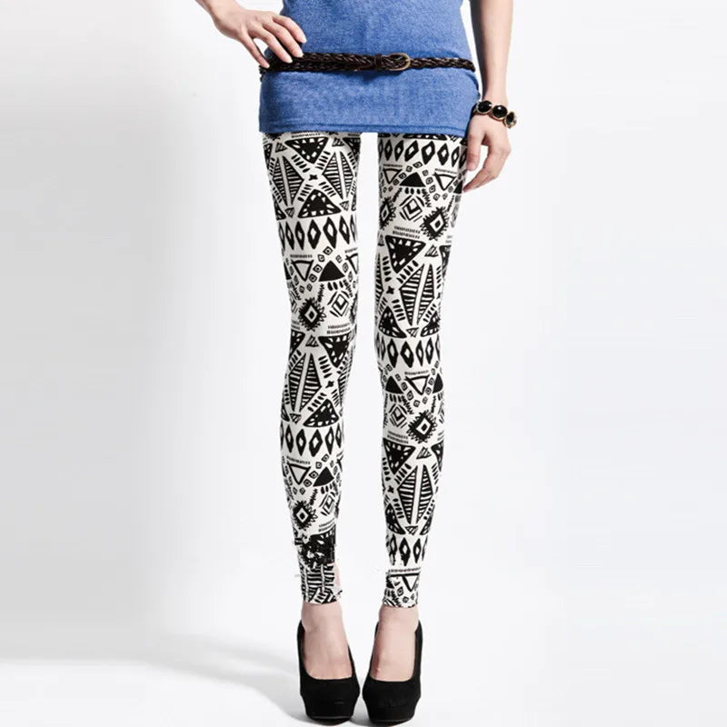 Colorful Leopard Print Leggings - High-Stretch Streetwear One Size